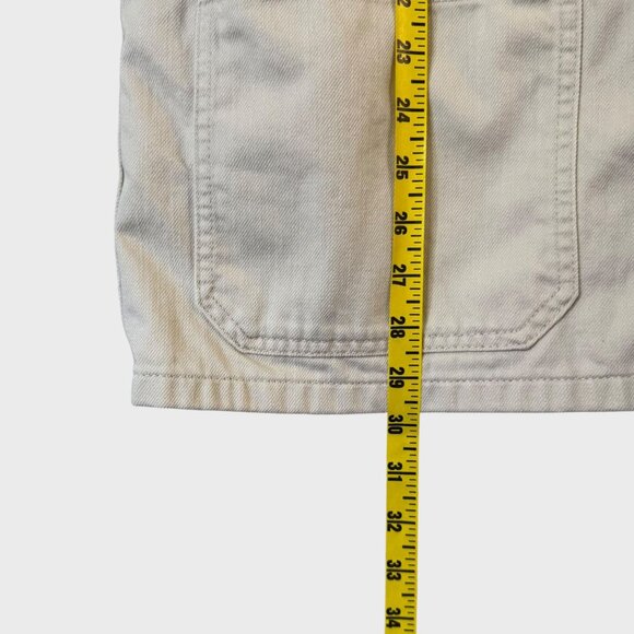 UNIQLO Denim Utility Chore Jacket Off-White Men's Large Military Field Button-Up - Picture 13 of 13